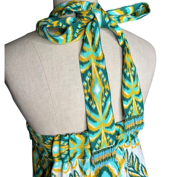 FARM RIO Tropical Tapestry Halter Neck Maxi Dress Women's Size Medium NWT - Picture 6 of 12